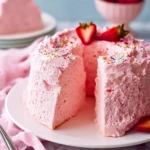 Beautiful Pink Angel Food Cake - 3