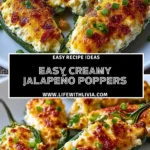 Easy Creamy Jalapeño Poppers- Pin 1