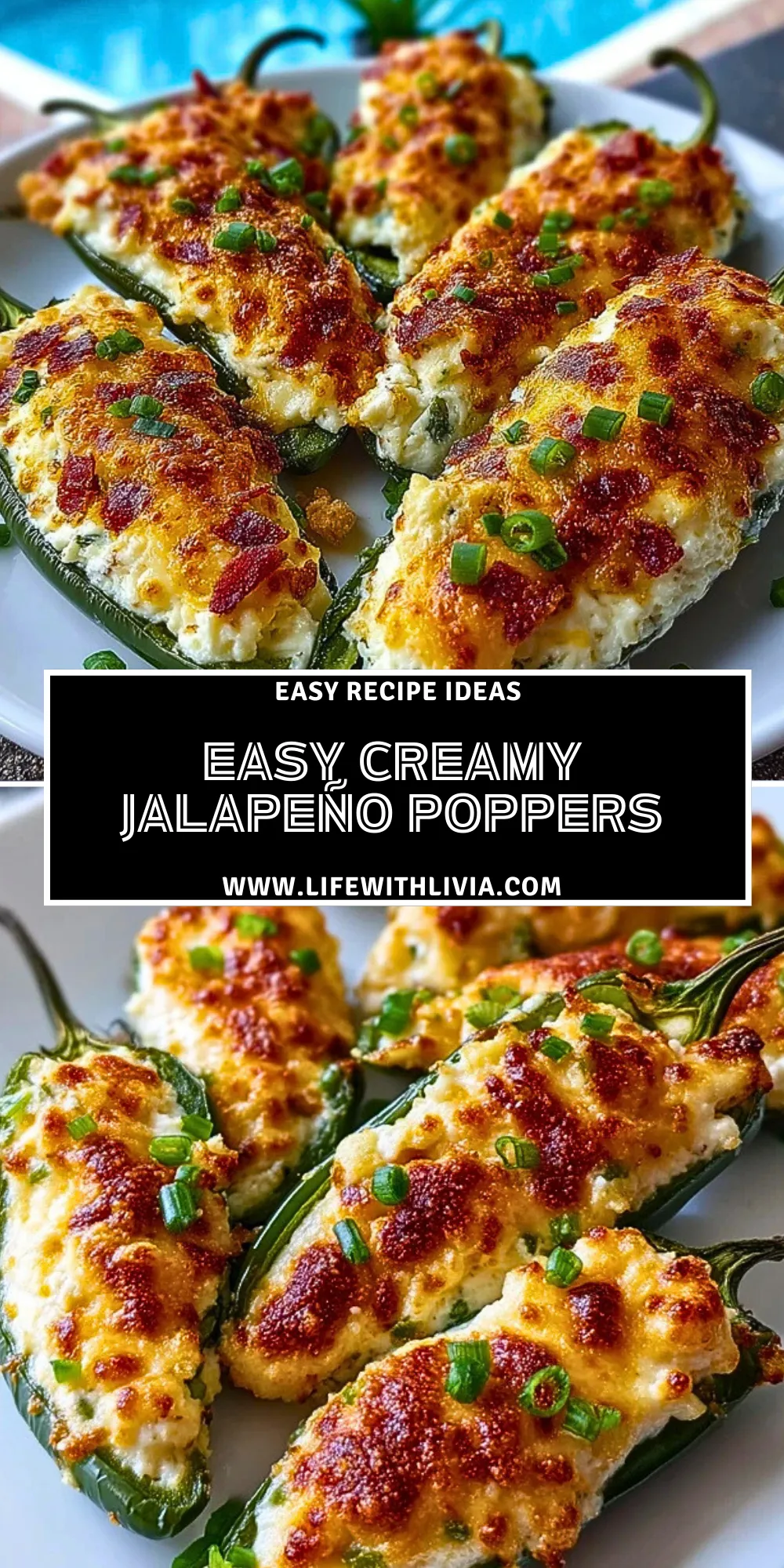 Easy Creamy Jalapeño Poppers- Pin 1