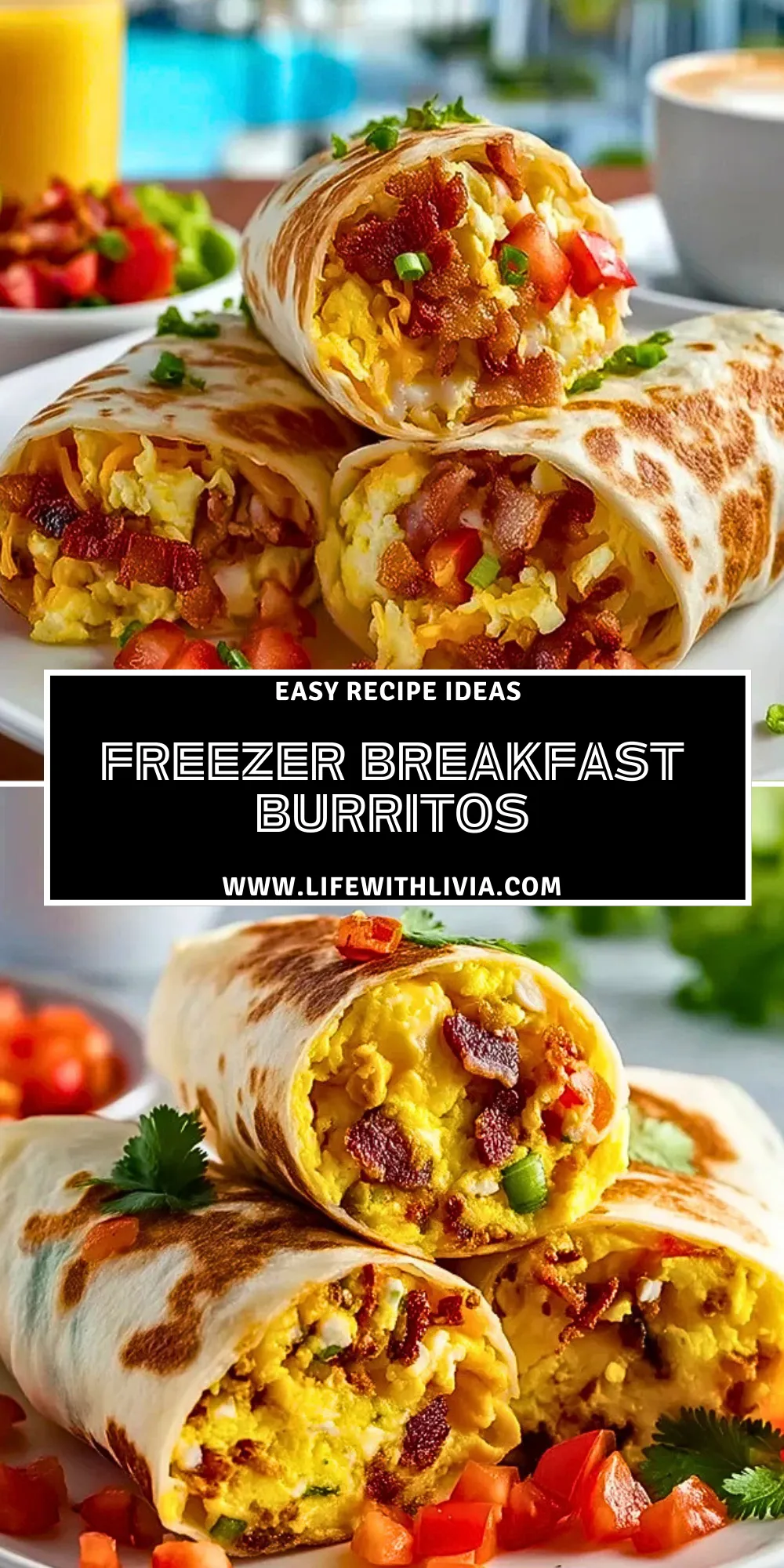 Freezer Breakfast Burritos - Pin 1