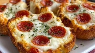 Mini Garlic Toast Pizzas - 1