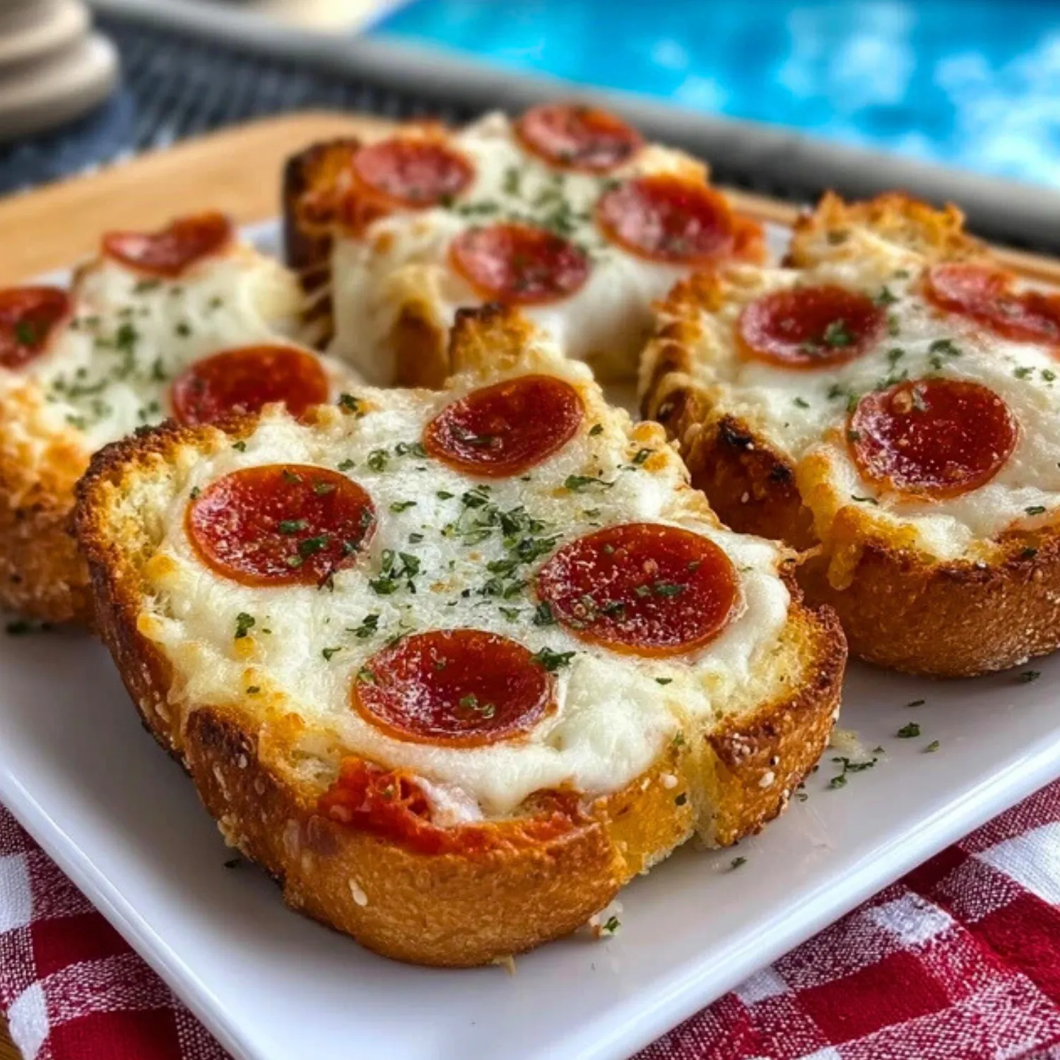 Mini Garlic Toast Pizzas - 1