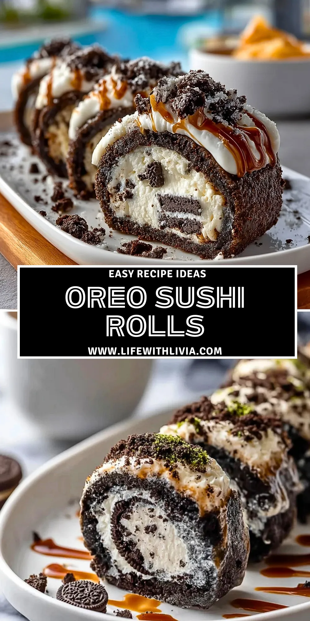 Oreo Sushi Rolls - Pin 1