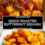 Quick Roasted Butternut Squash - Pin 1