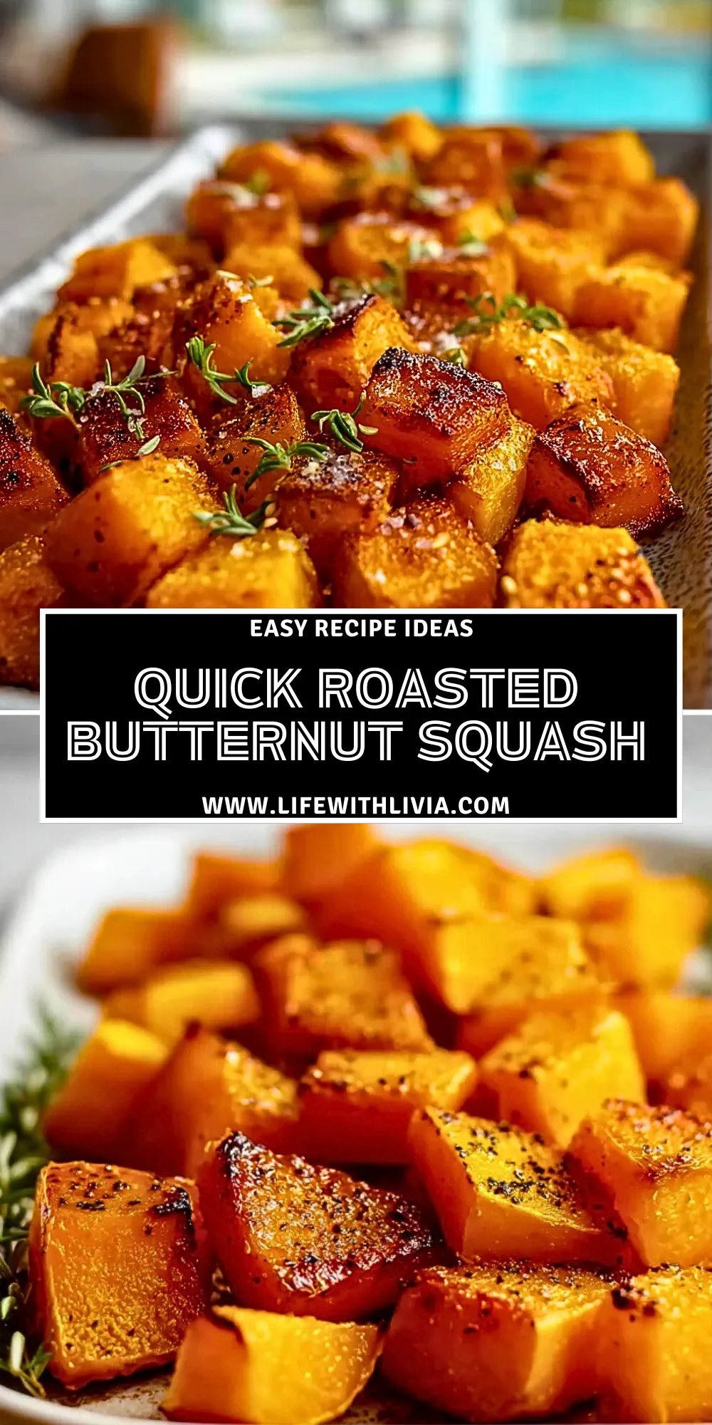 Quick Roasted Butternut Squash - Pin 1