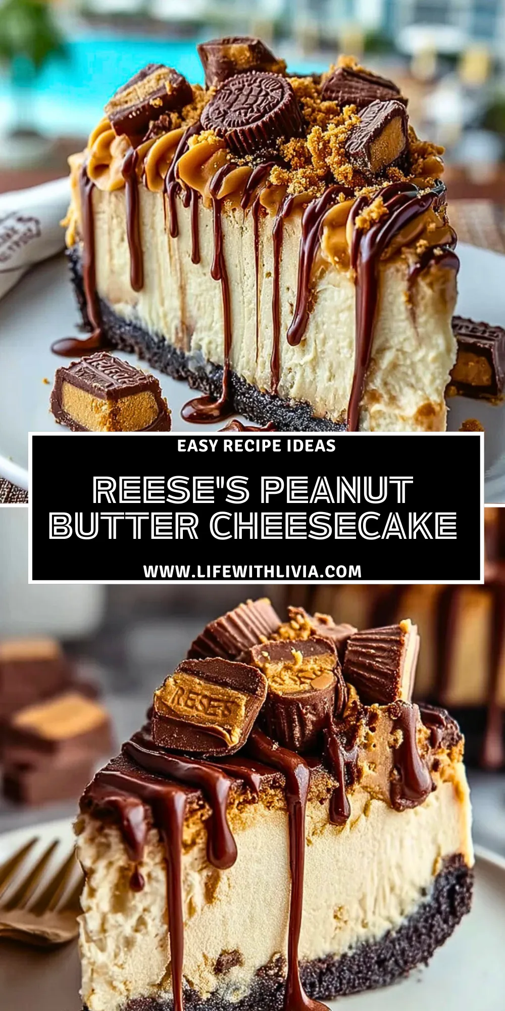 Reese's Peanut Butter Cheesecake- Pin 1