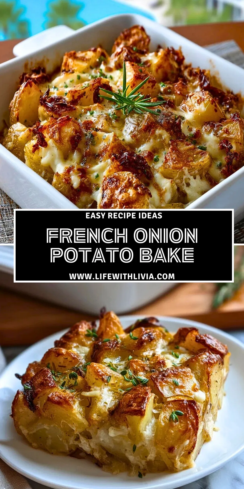 French Onion Potato Bake - Pin 1