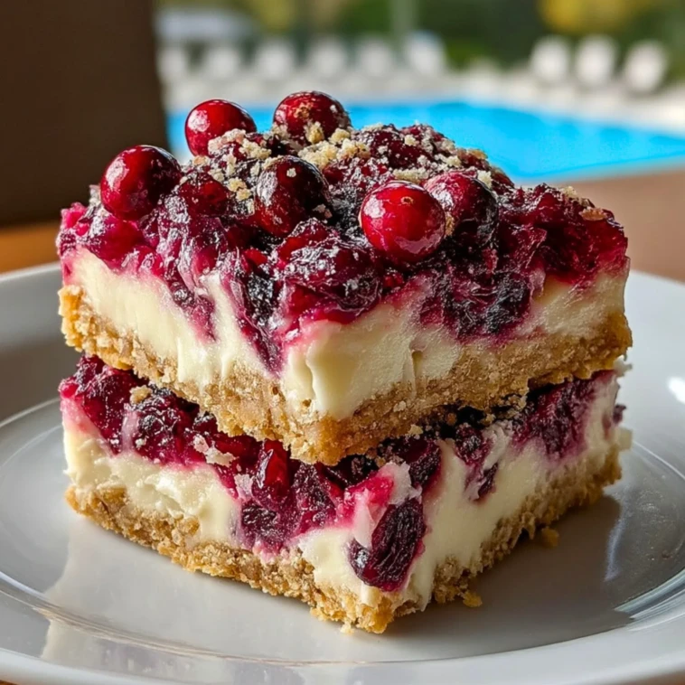 Cranberry Bars with Cream Cheese Frosting- 1