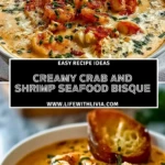 Creamy Crab and Shrimp Seafood Bisque - Pin 1