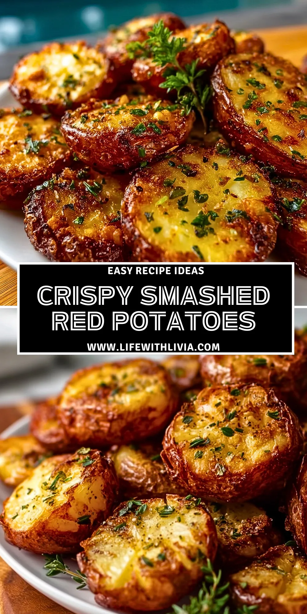 Crispy Smashed Red Potatoes - Pin 1
