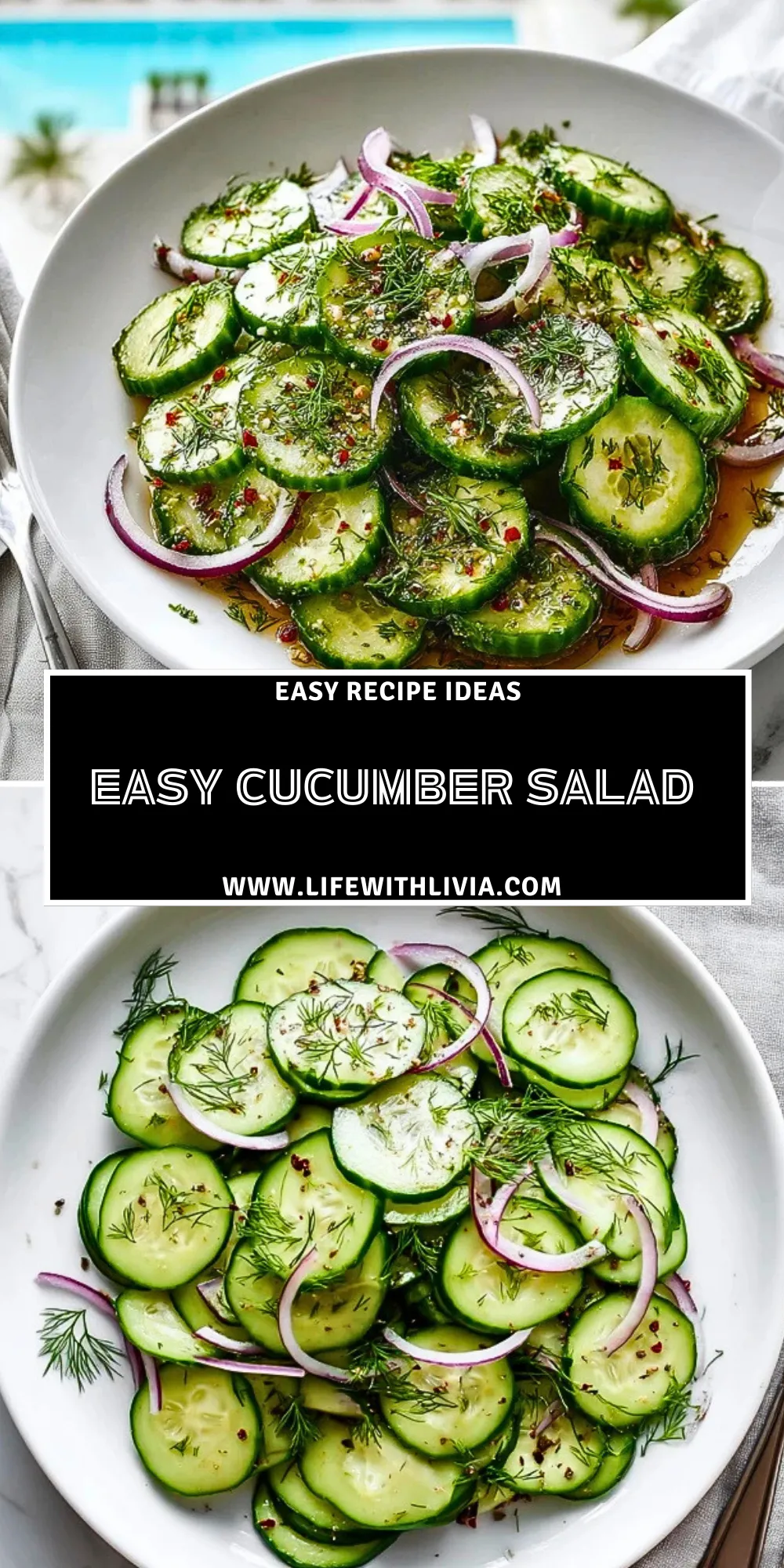 Easy Cucumber Salad- Pin 1
