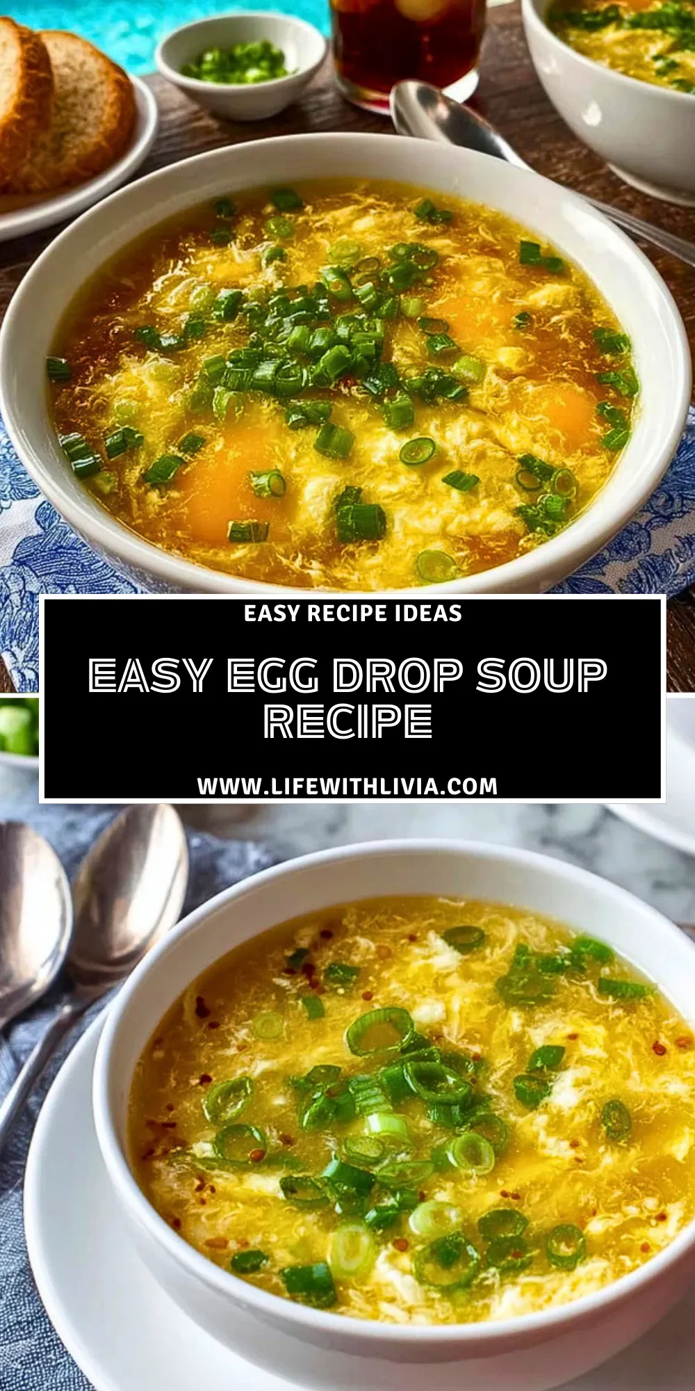 Easy Egg Drop Soup Recipe - Pin 1