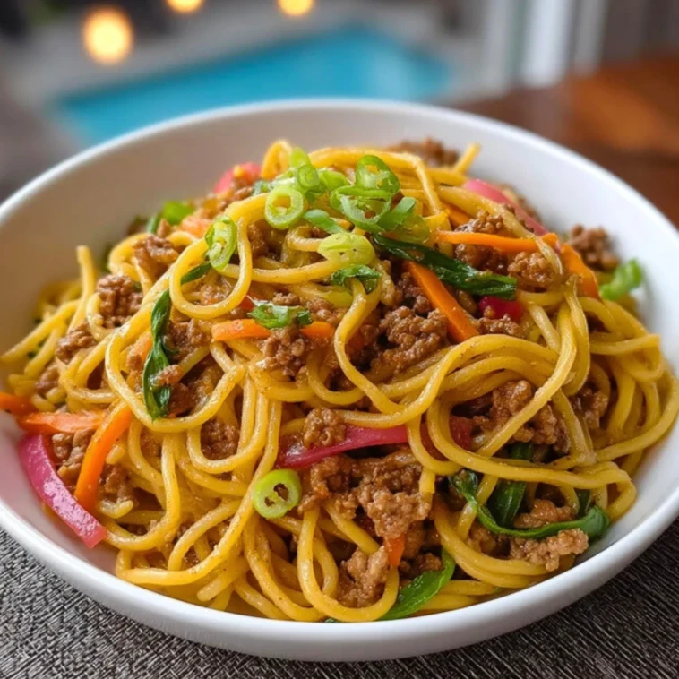 Ground Beef Lo Mein- 1