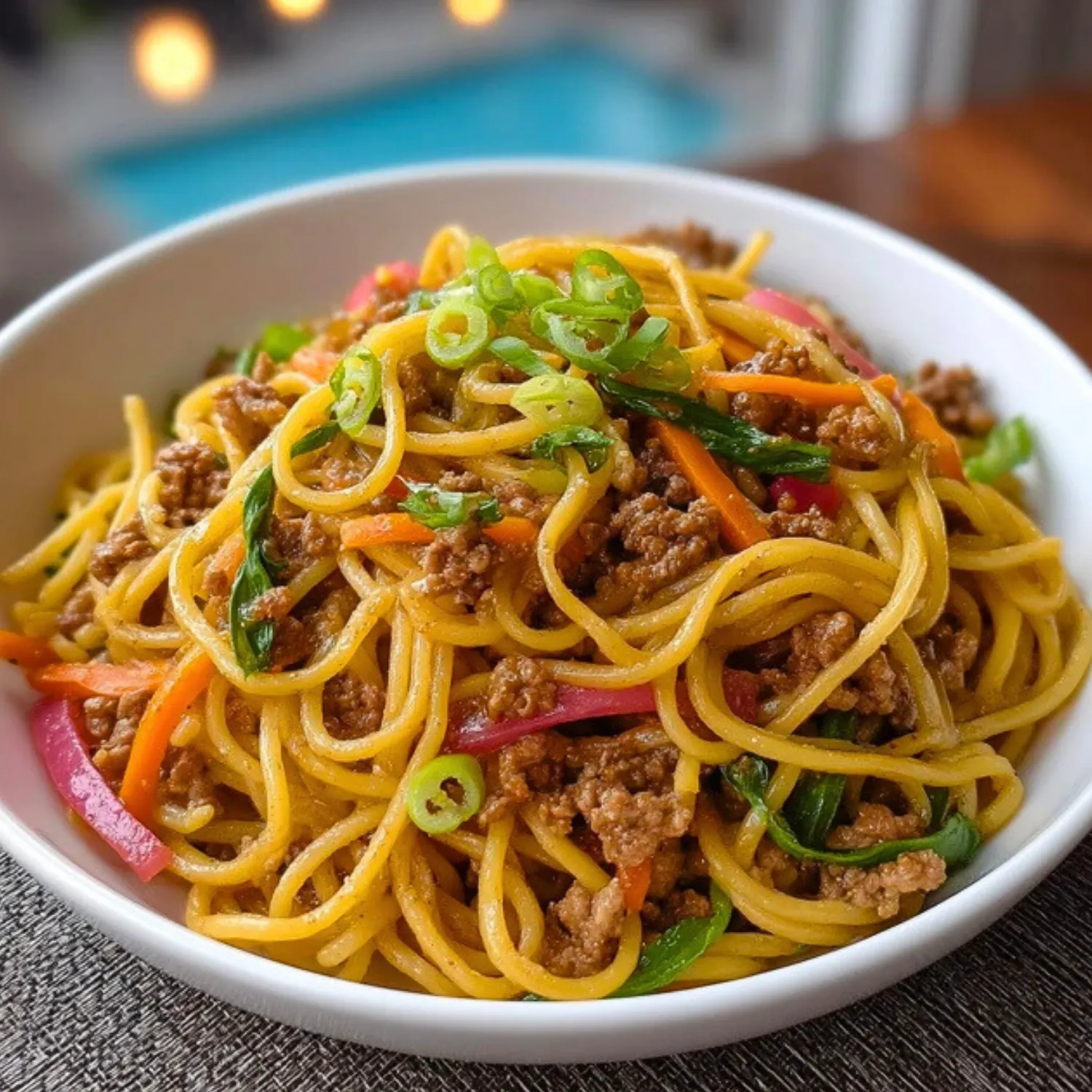 Ground Beef Lo Mein- 1