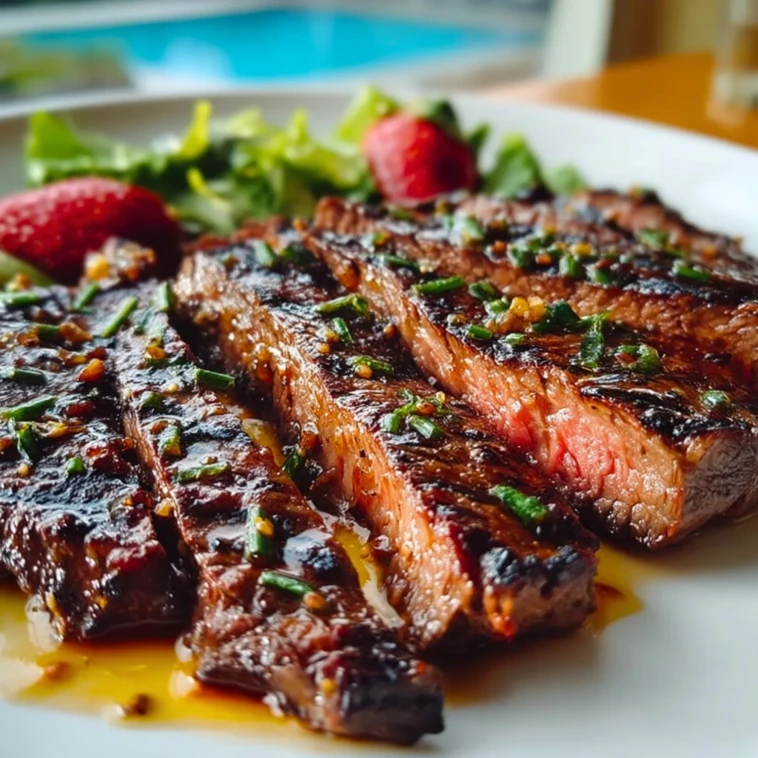 Honey-Garlic Grilled Skirt Steak - 1