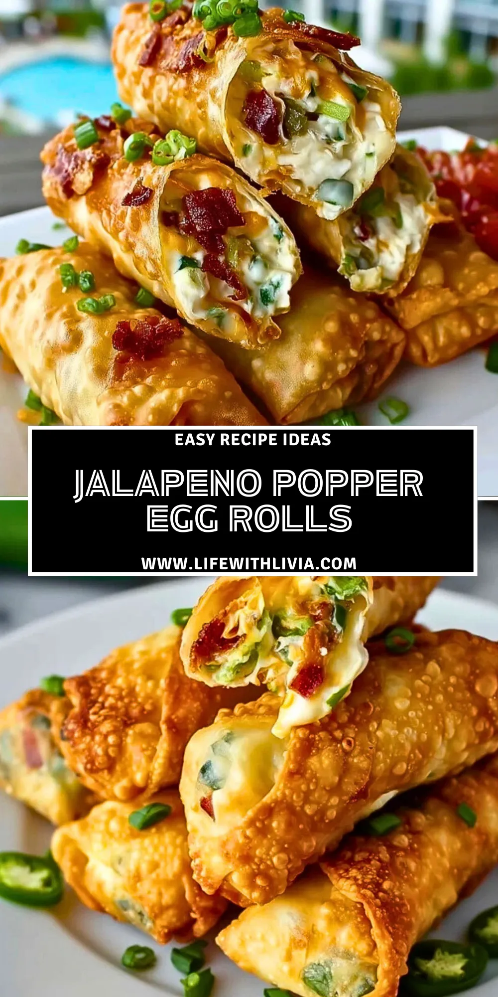 Jalapeno Popper Egg Rolls - Pin 1