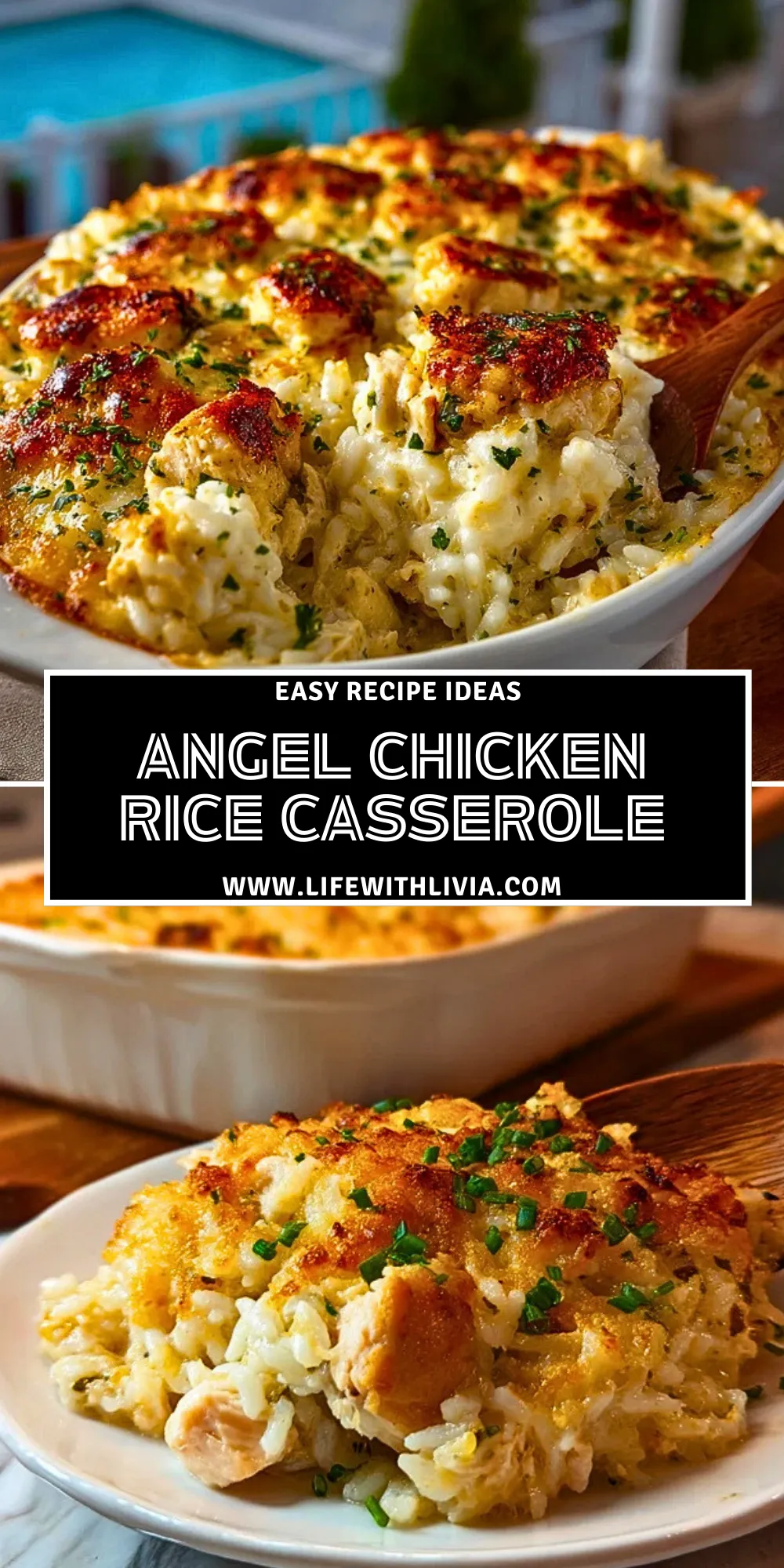 Angel Chicken Rice Casserole- Pin 1