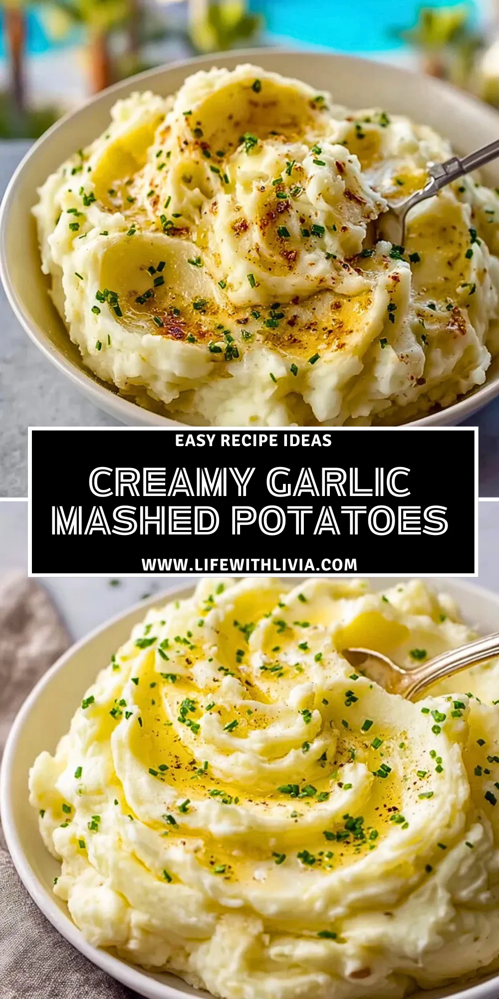 Creamy Garlic Mashed Potatoes - Pin 1