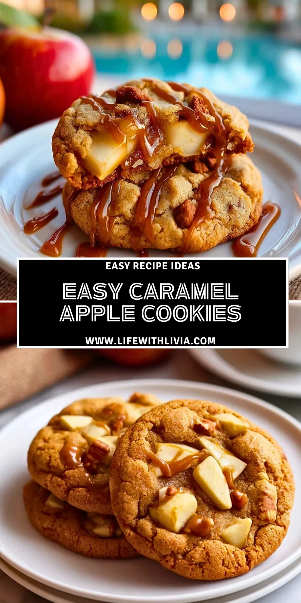 Easy Caramel Apple Cookies- Pin 1