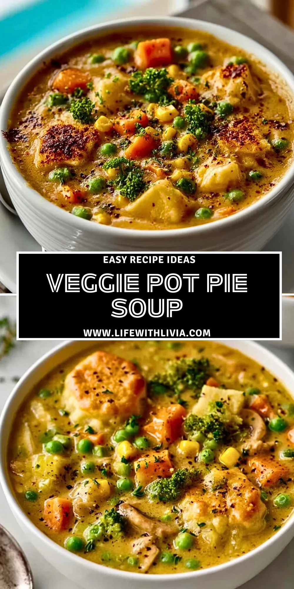 Veggie Pot Pie Soup - Pin 1