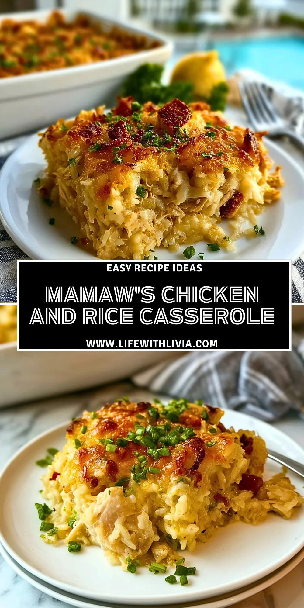 Mamaw's Chicken and Rice Casserole - Pin 1