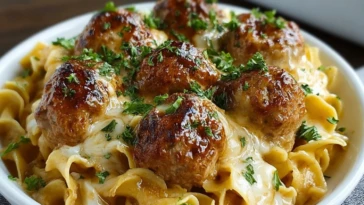 Swedish Meatball Noodle Bake - 1