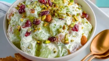 Traditional Watergate Fruit Salad with Pistachios- 1