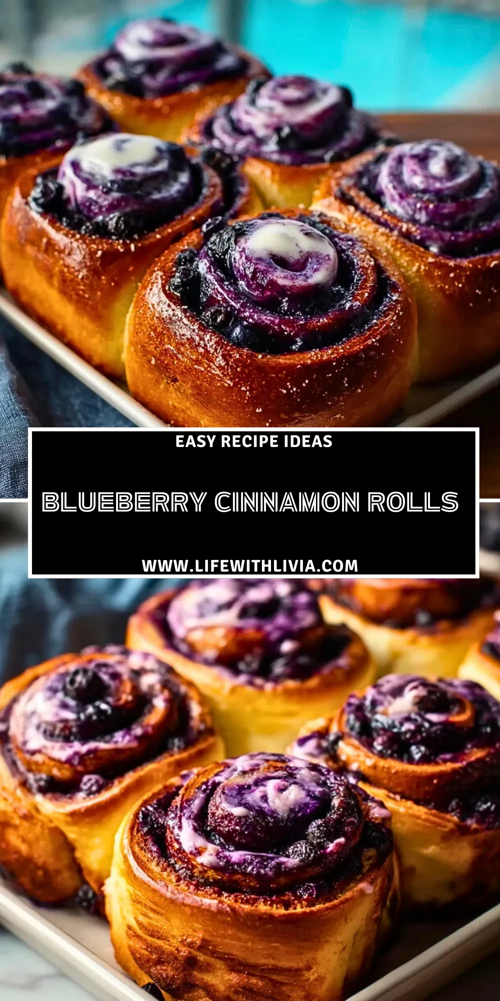 Blueberry Cinnamon Rolls- Pin 1