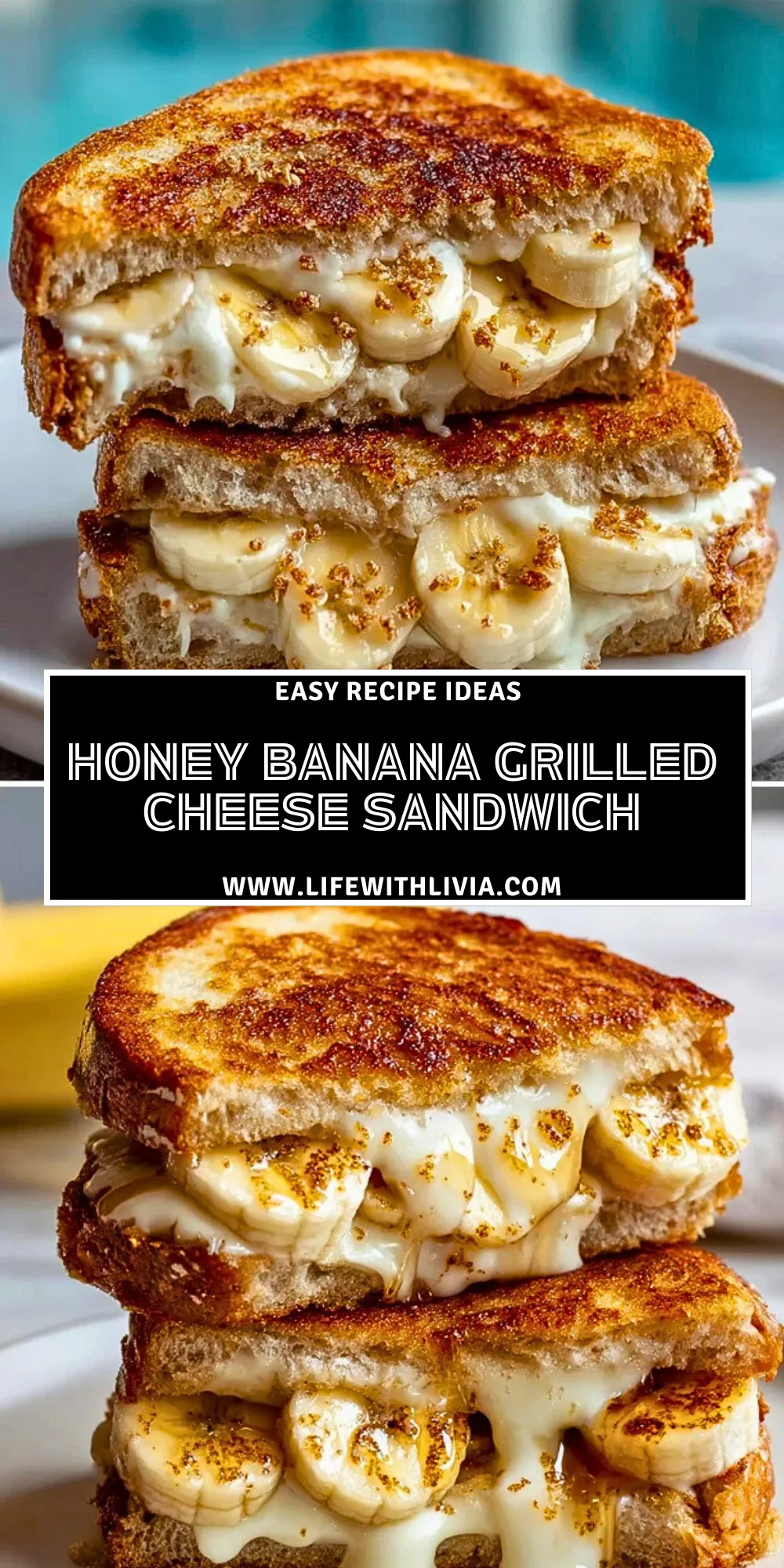Honey Banana Grilled Cheese Sandwich - Pin 1