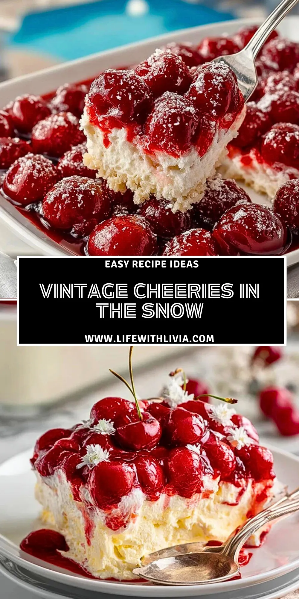 Vintage Cheeries In the Snow- Pin 1