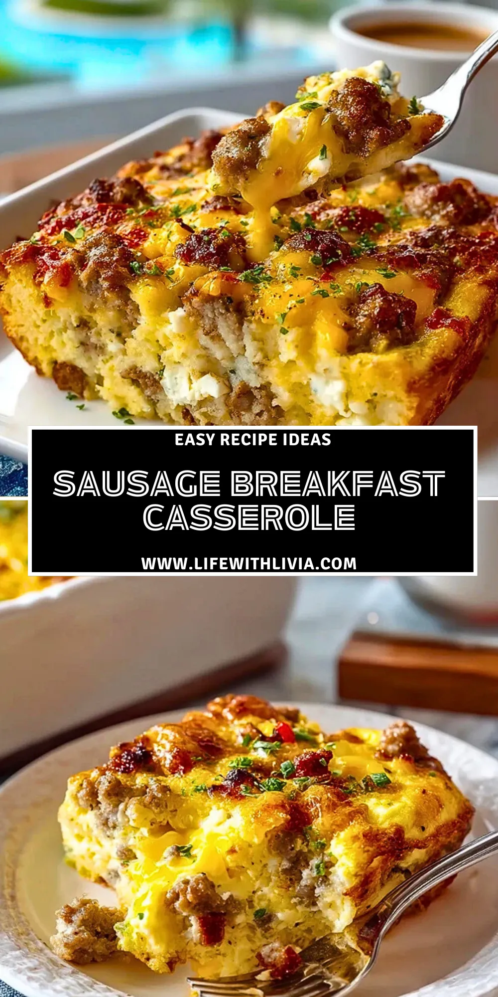 Sausage Breakfast Casserole- Pin 1
