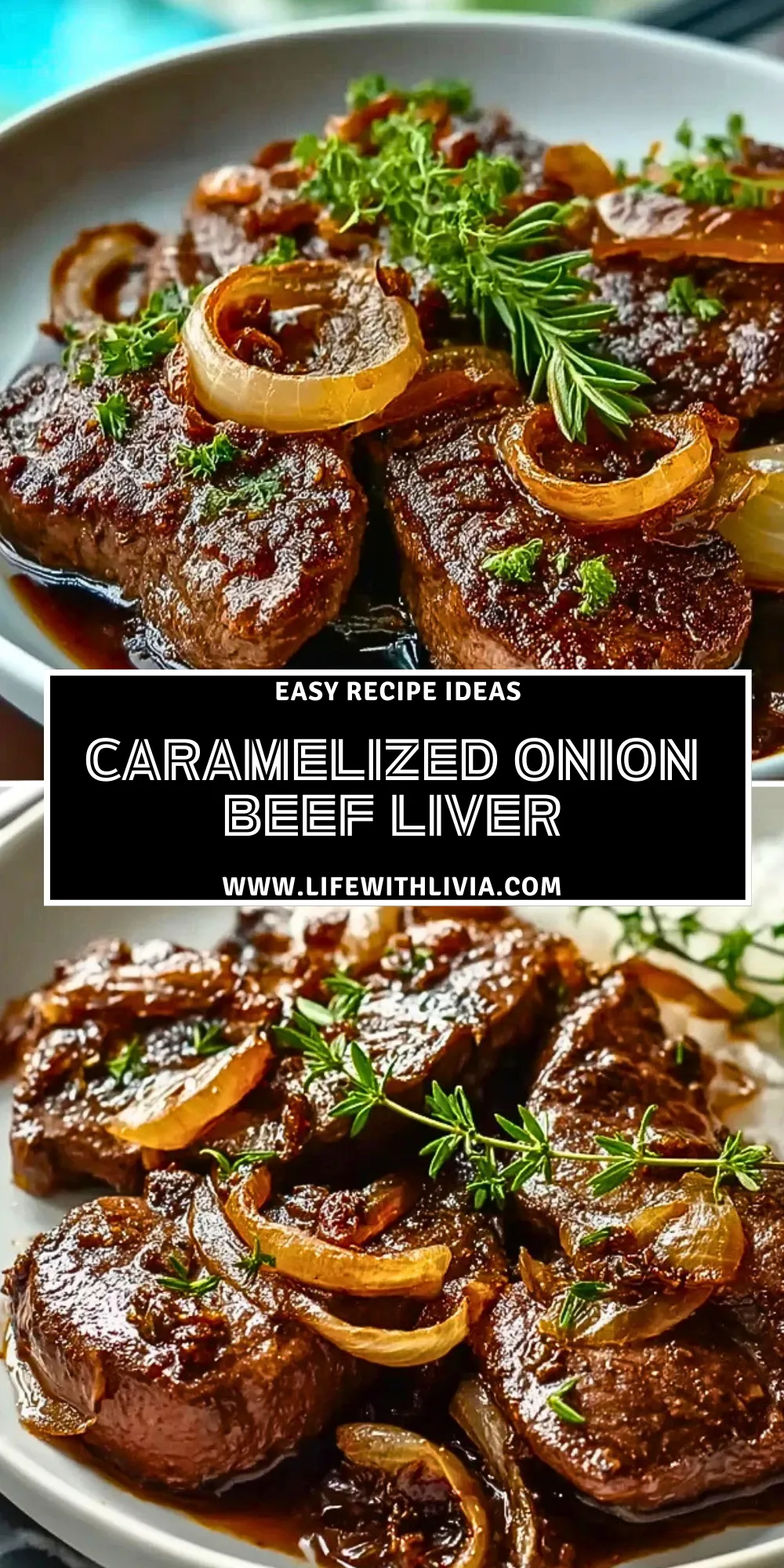 Caramelized Onion Beef Liver - Pin 1