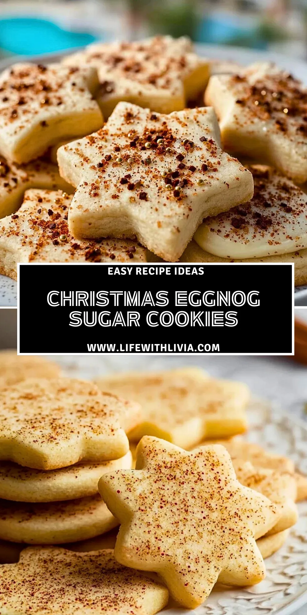 Christmas Eggnog Sugar Cookies- Pin 1