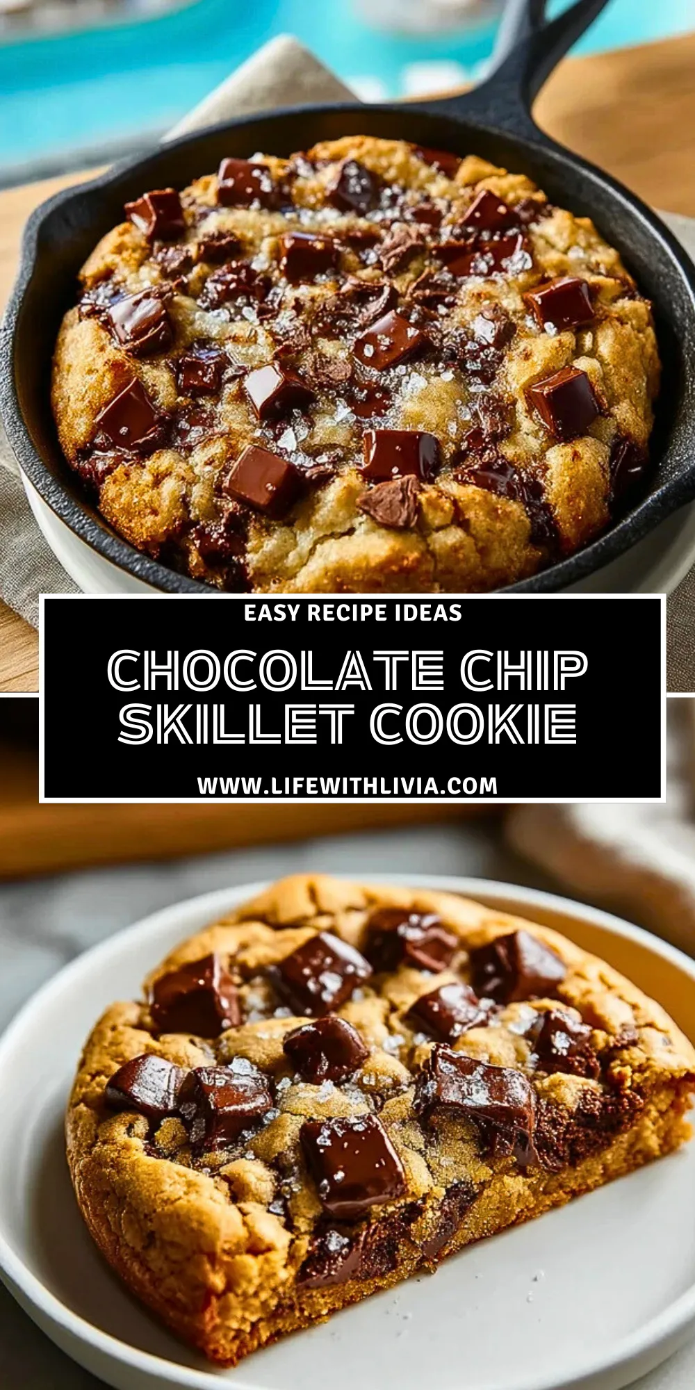 Chocolate Chip Skillet Cookie - Pin 1