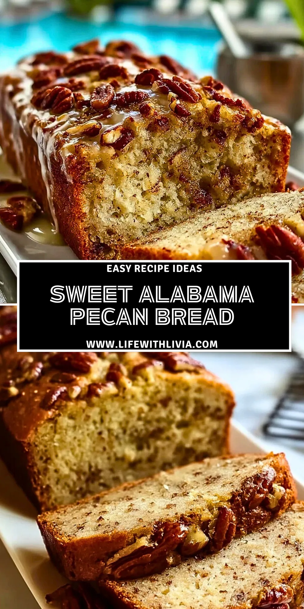 Sweet Alabama Pecan Bread - Pin 1