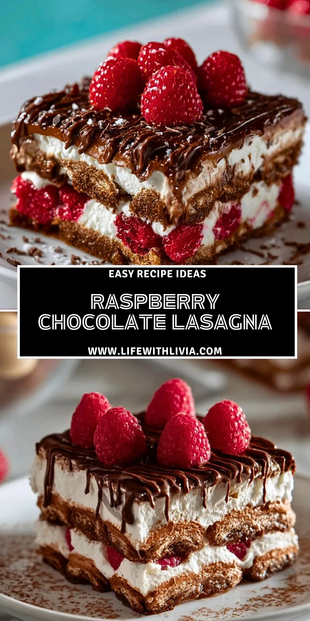 Raspberry Chocolate Lasagna - Pin 1