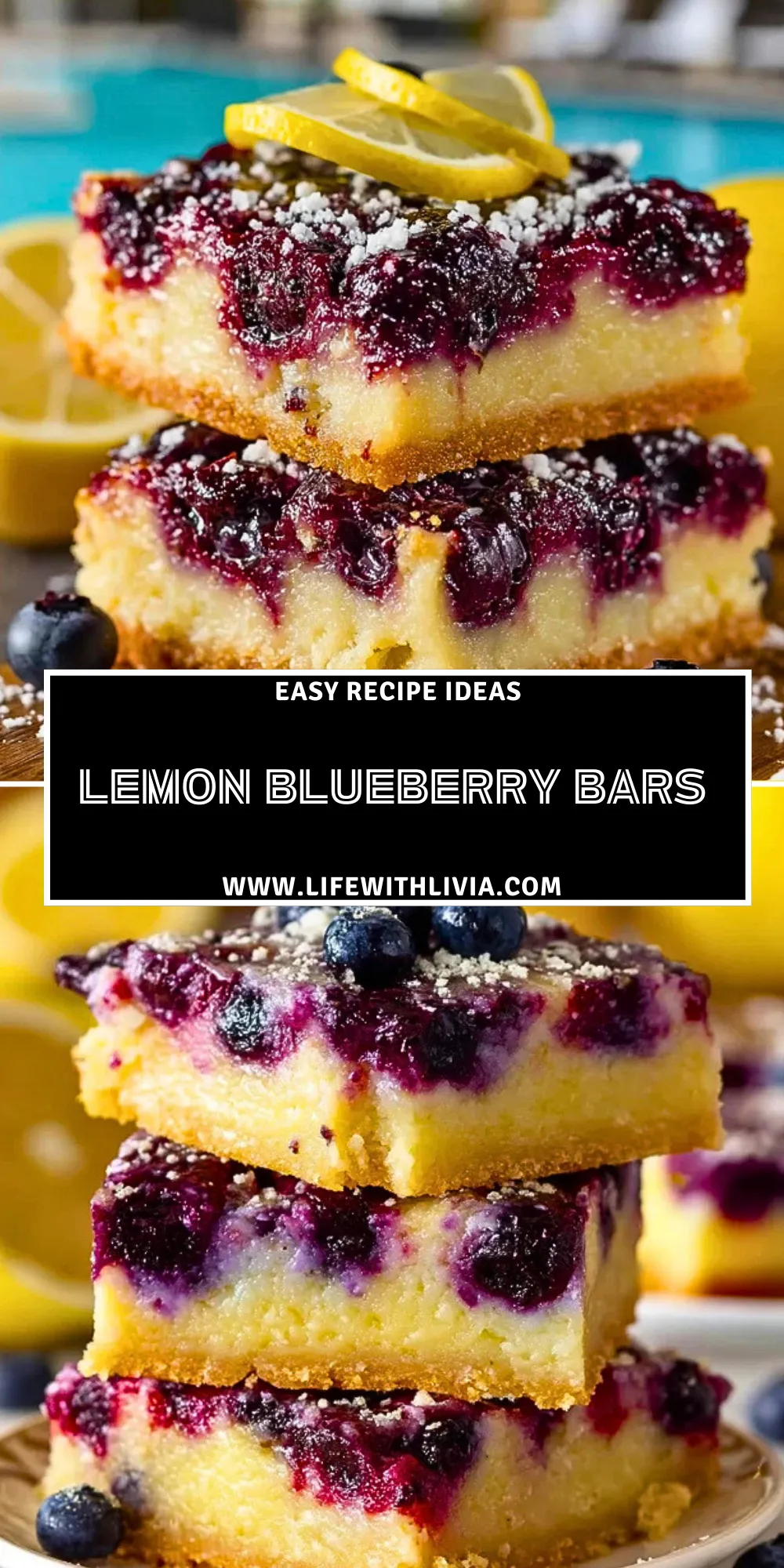 Lemon Blueberry Bars- Pin 1
