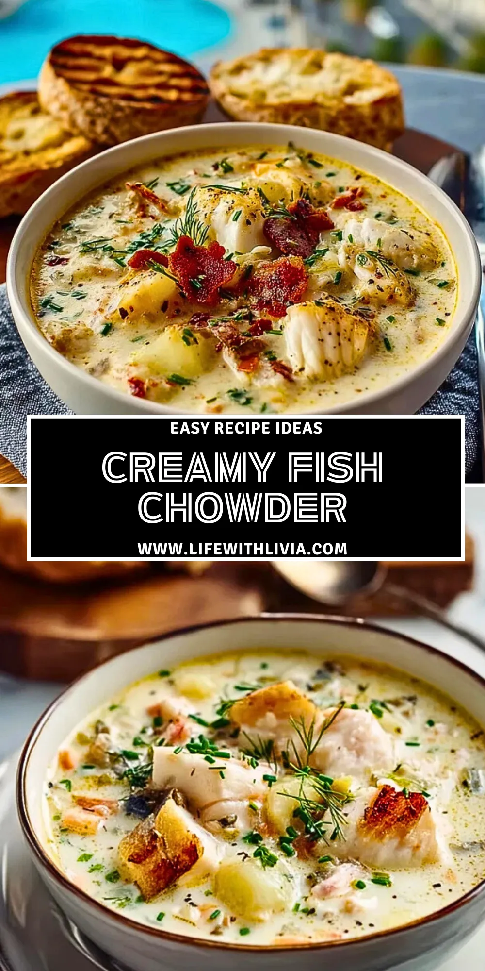 Creamy Fish Chowder - Pin 1