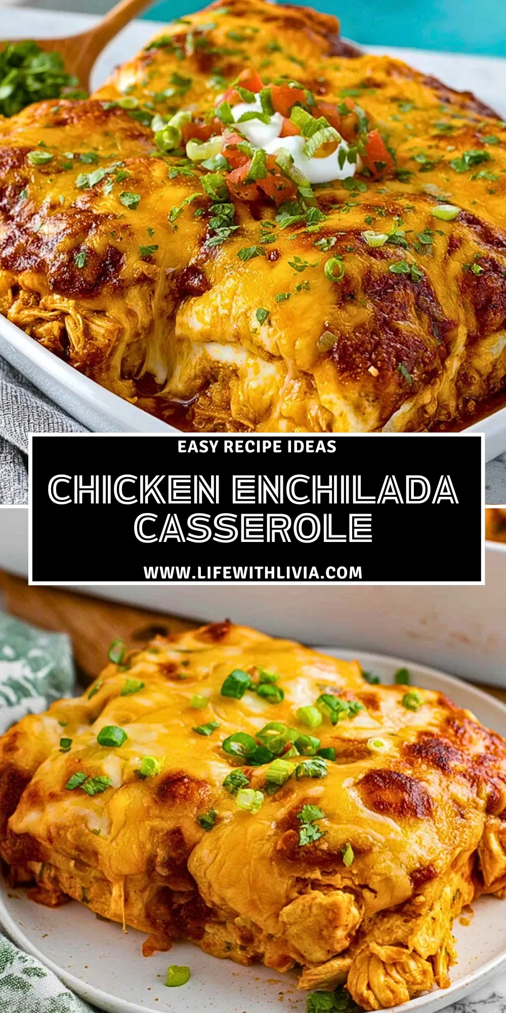 Chicken Enchilada Casserole - Pin 1