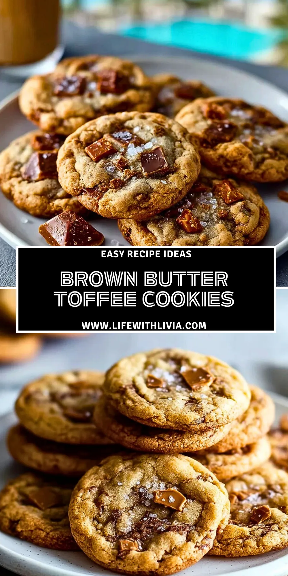 Brown Butter Toffee Cookies - Pin 1
