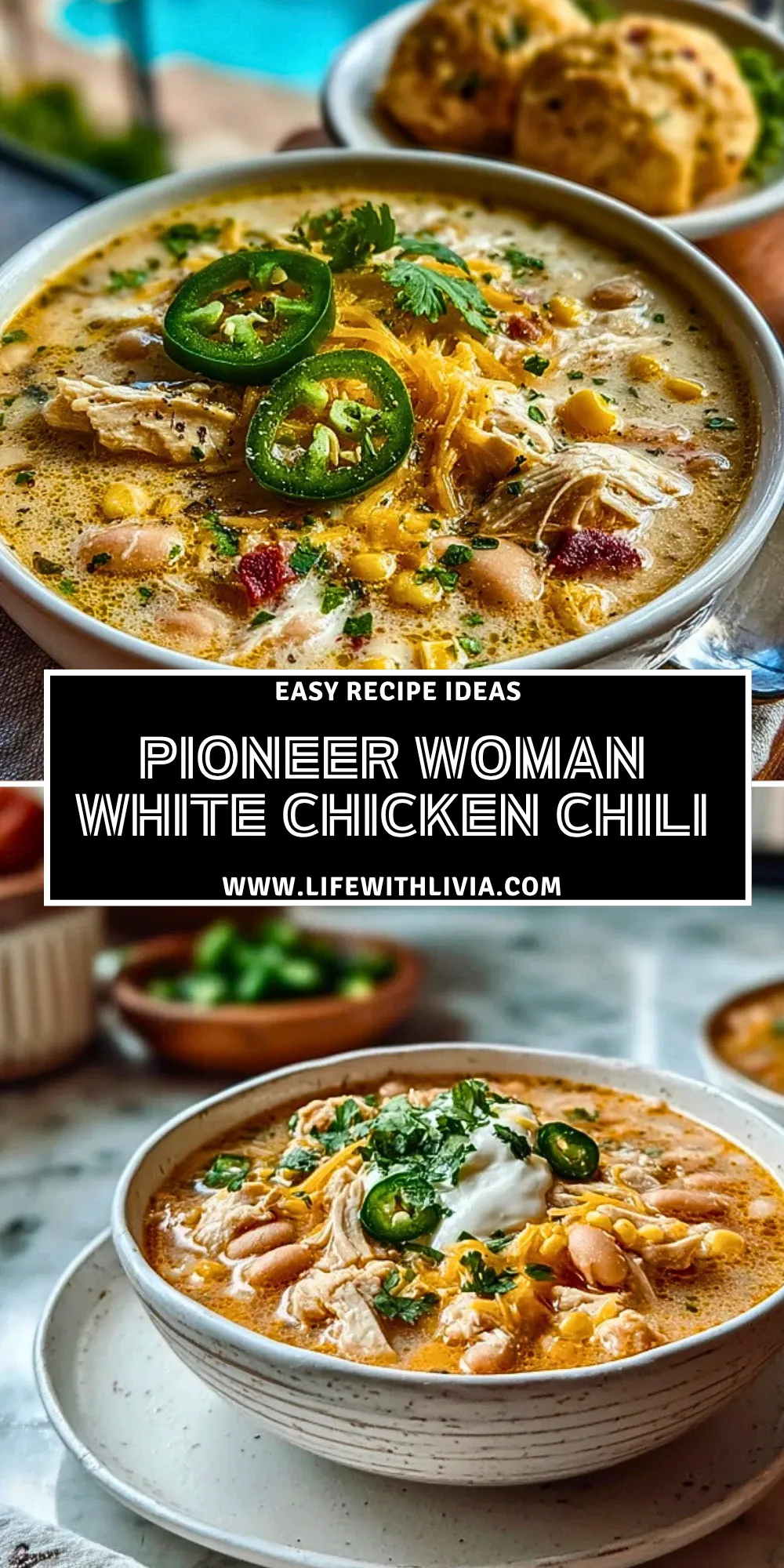 Pioneer Woman White Chicken Chili - Pin 1