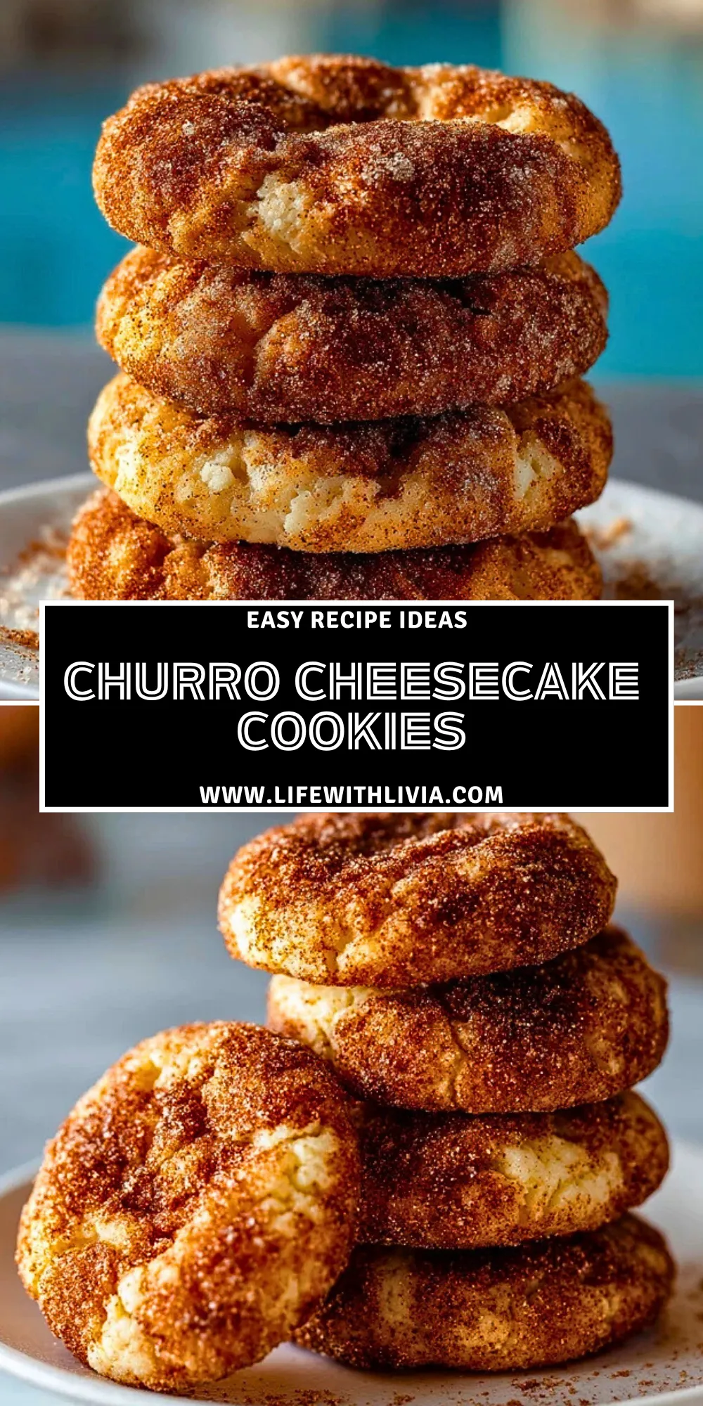 Churro Cheesecake Cookies- Pin 1