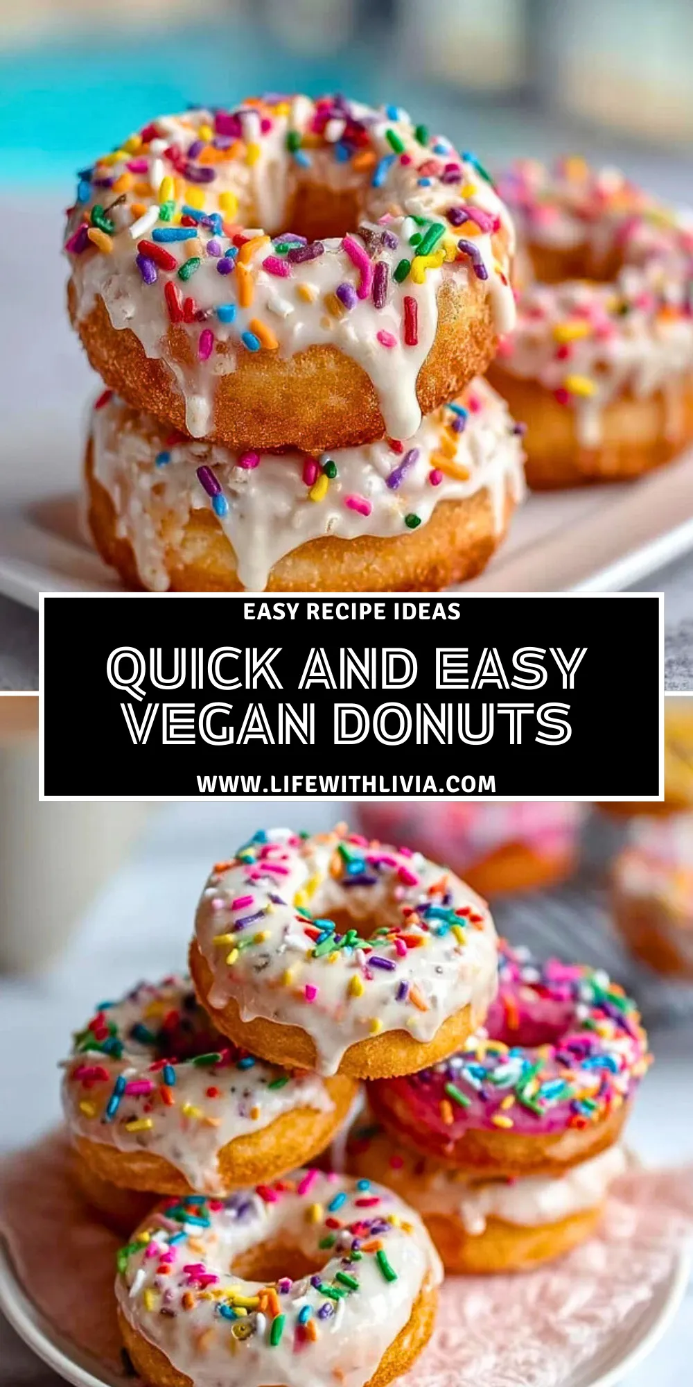 Quick and Easy Vegan Donuts - Pin 1