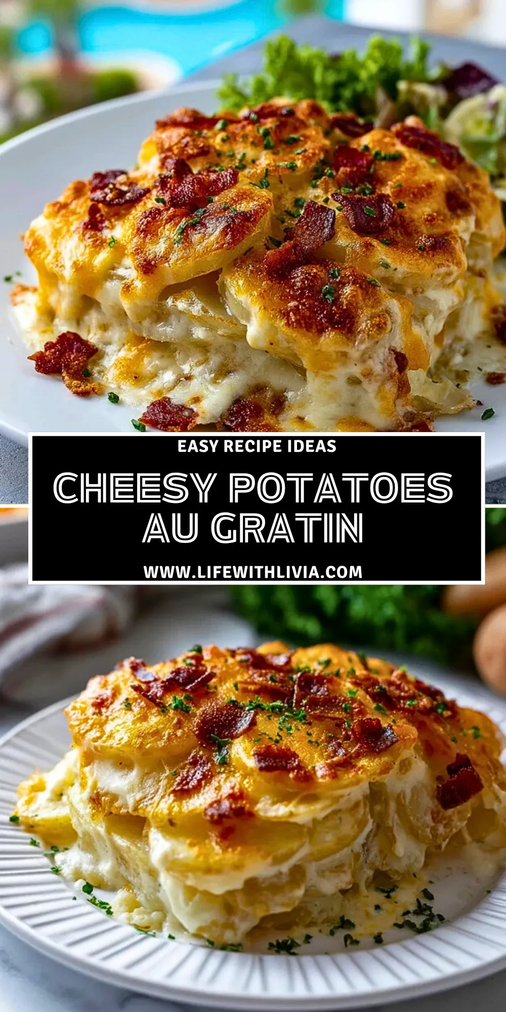 Cheesy Potatoes Au Gratin - Pin 1