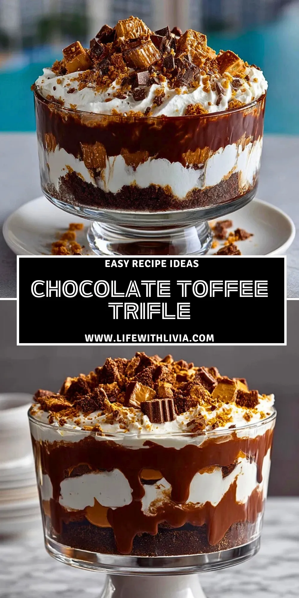 Chocolate Toffee Trifle - Pin 1