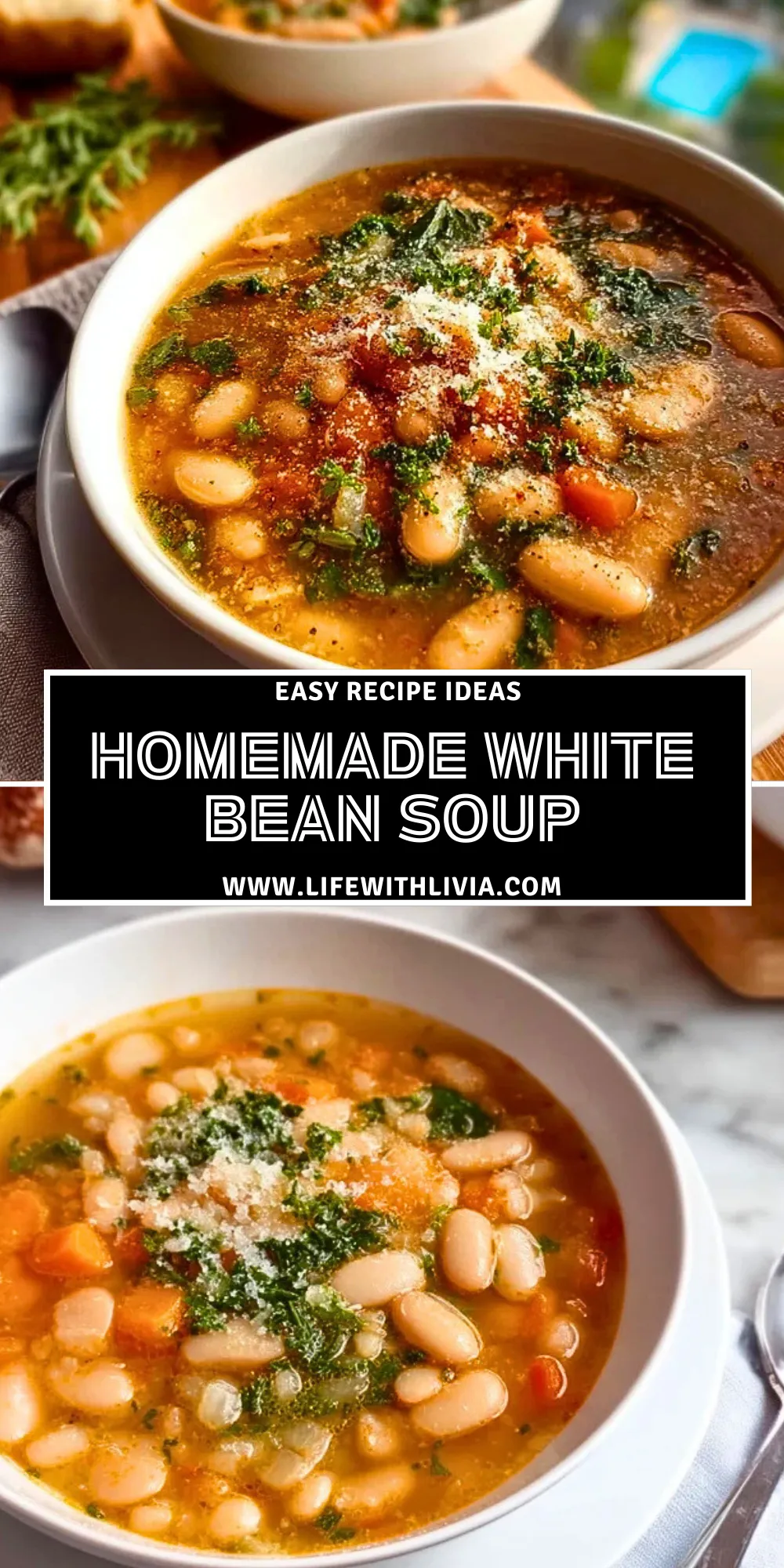 Homemade White Bean Soup - Pin 1