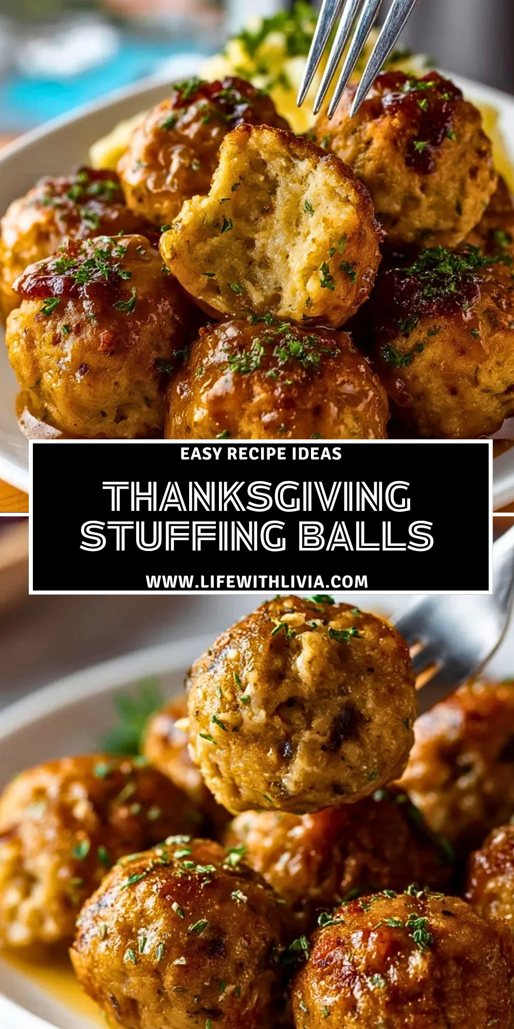 Thanksgiving Stuffing Balls - Pin 1