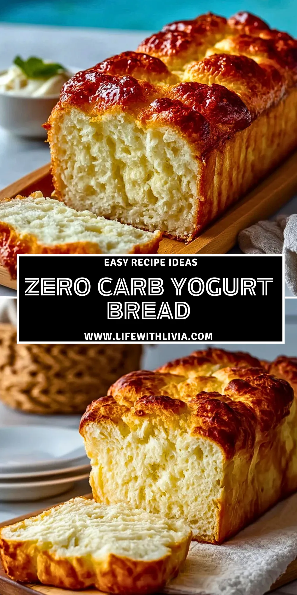 Zero Carb Yogurt Bread - Pin 1