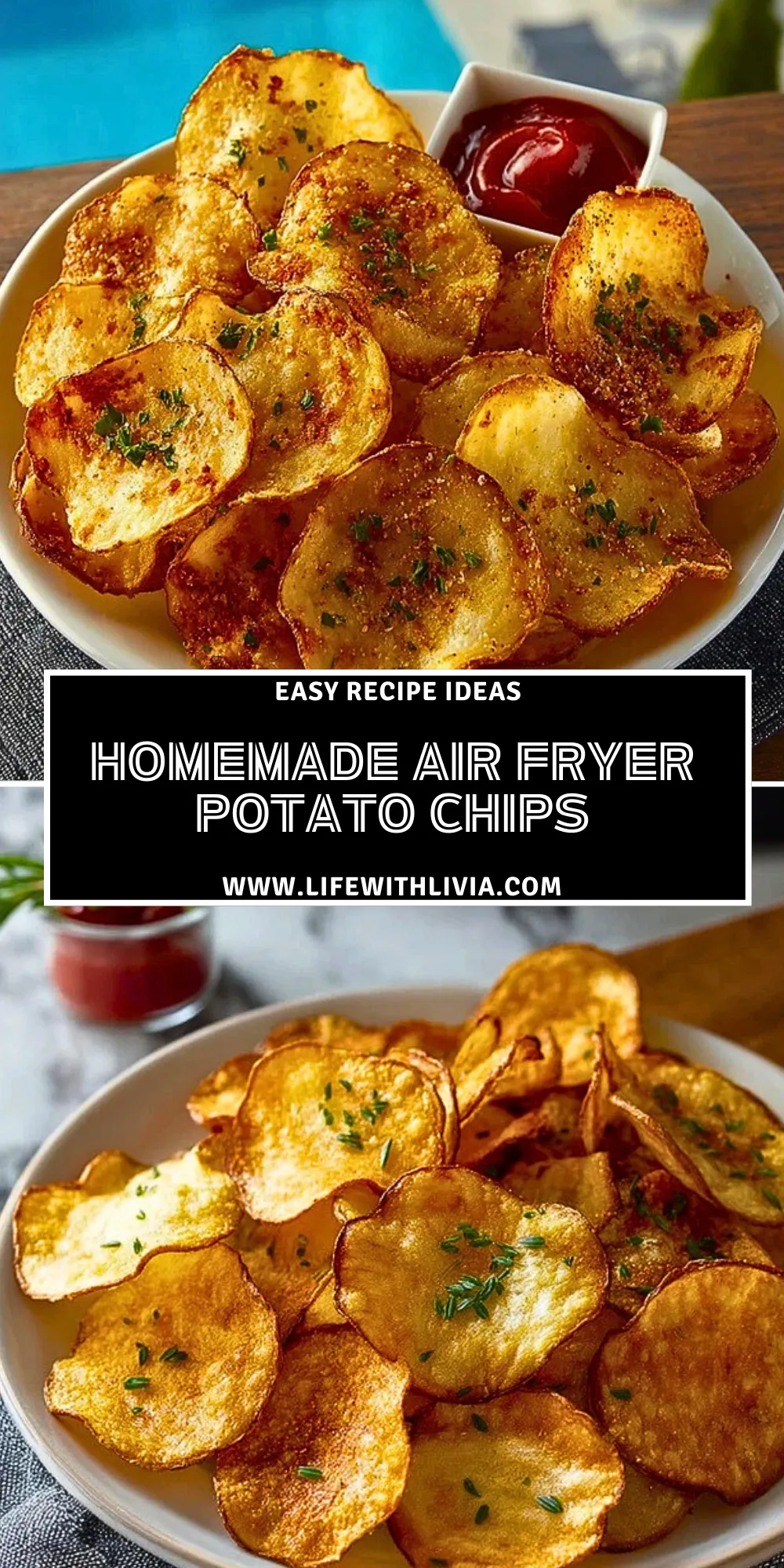 Homemade Air Fryer Potato Chips - Pin 1
