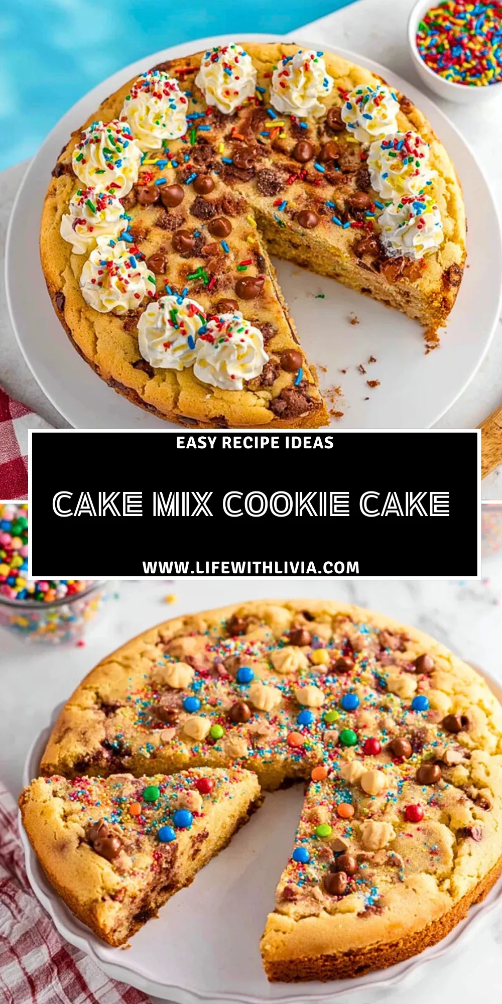 Cake Mix Cookie Cake- Pin 1